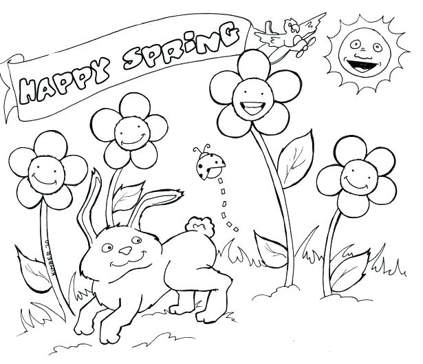 615x529 Color Coloring Pages Preschool Spring Coloring Pages Medium Size