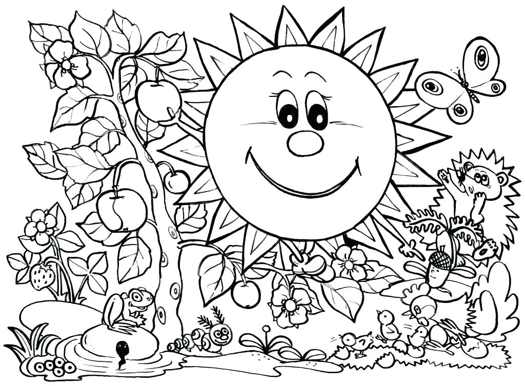 1024x753 Color Pages Preschoolers Spring Coloring Pages