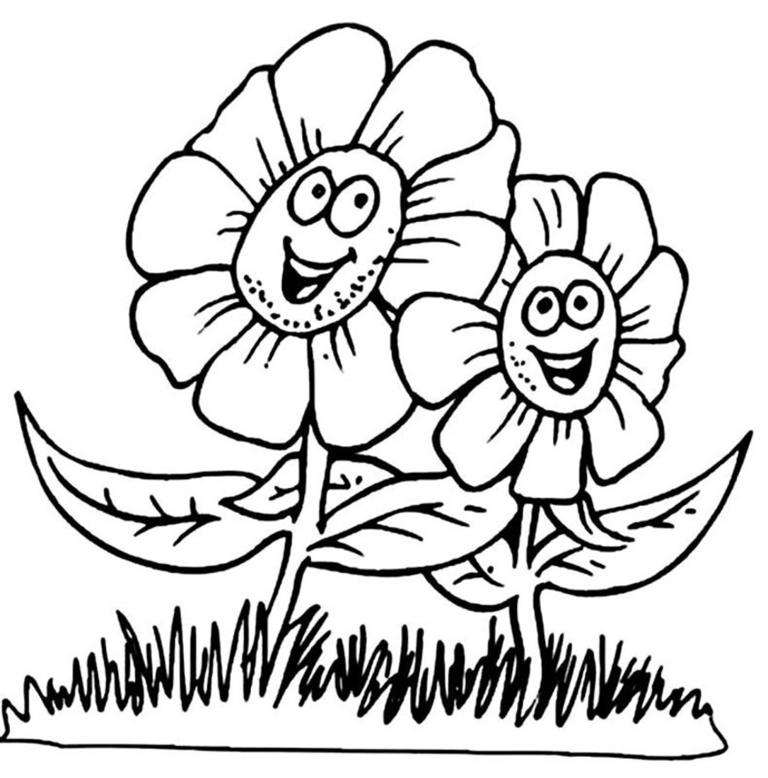 1086x1100 Impressive Design Free Spring Coloring Pages Printable Kids