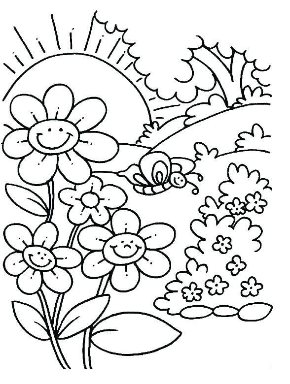 588x780 Spring Coloring Pages Free Spring Coloring Pages For Kindergarten