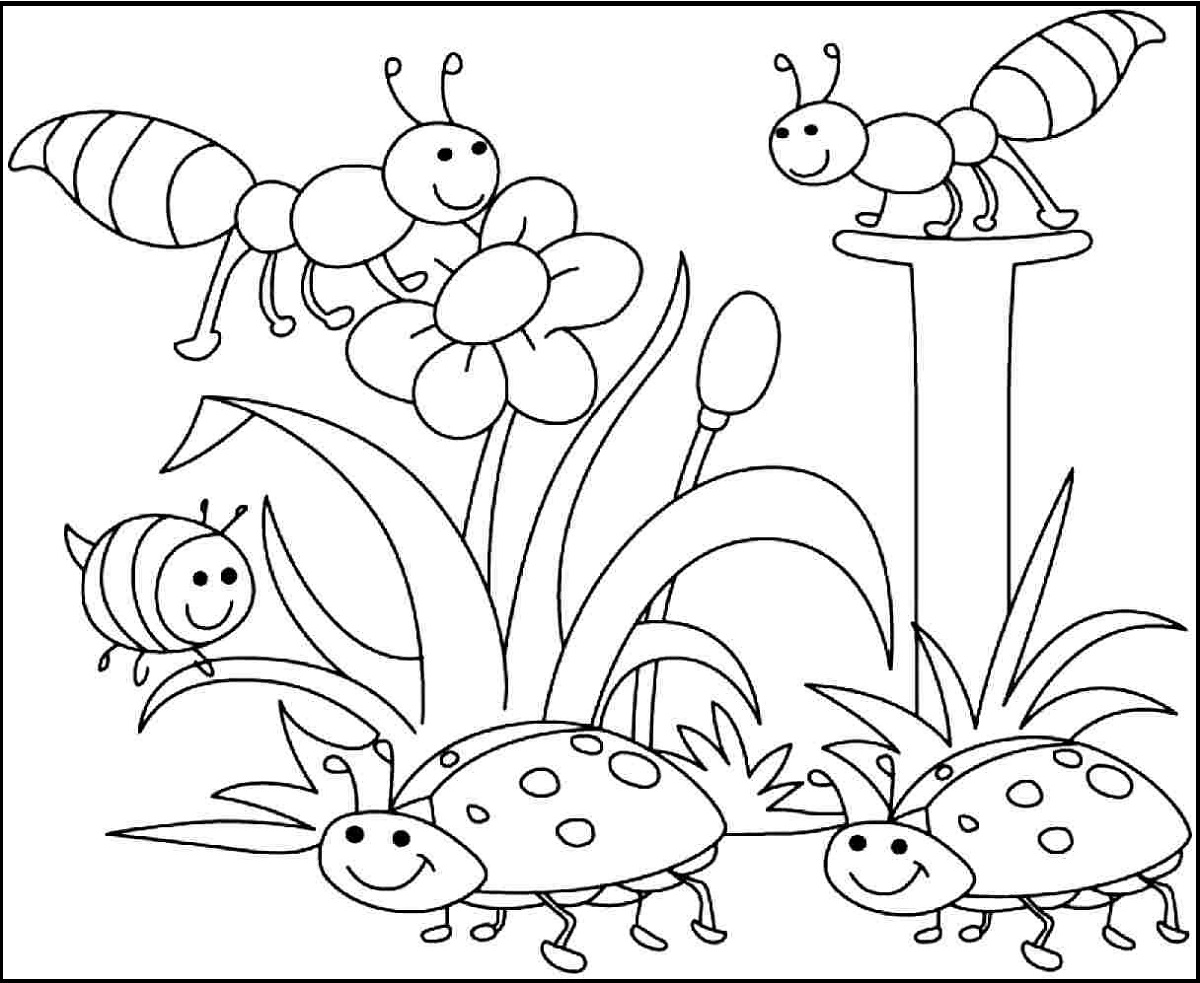 1200x983 Spring Coloring Pages Children Learning Printable Springtime