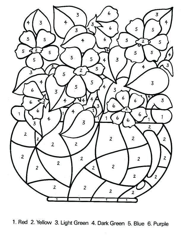 640x800 Lovely Color Book Pages Or Spring Coloring Pages Color By Number
