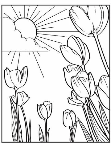 360x480 Printable Spring Coloring Pages
