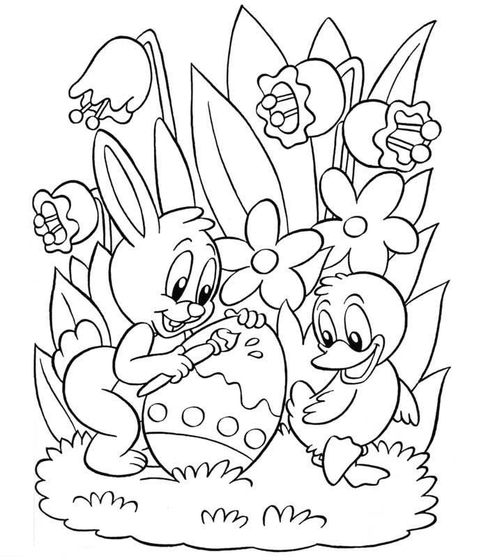 Spring Easter Coloring Pages
