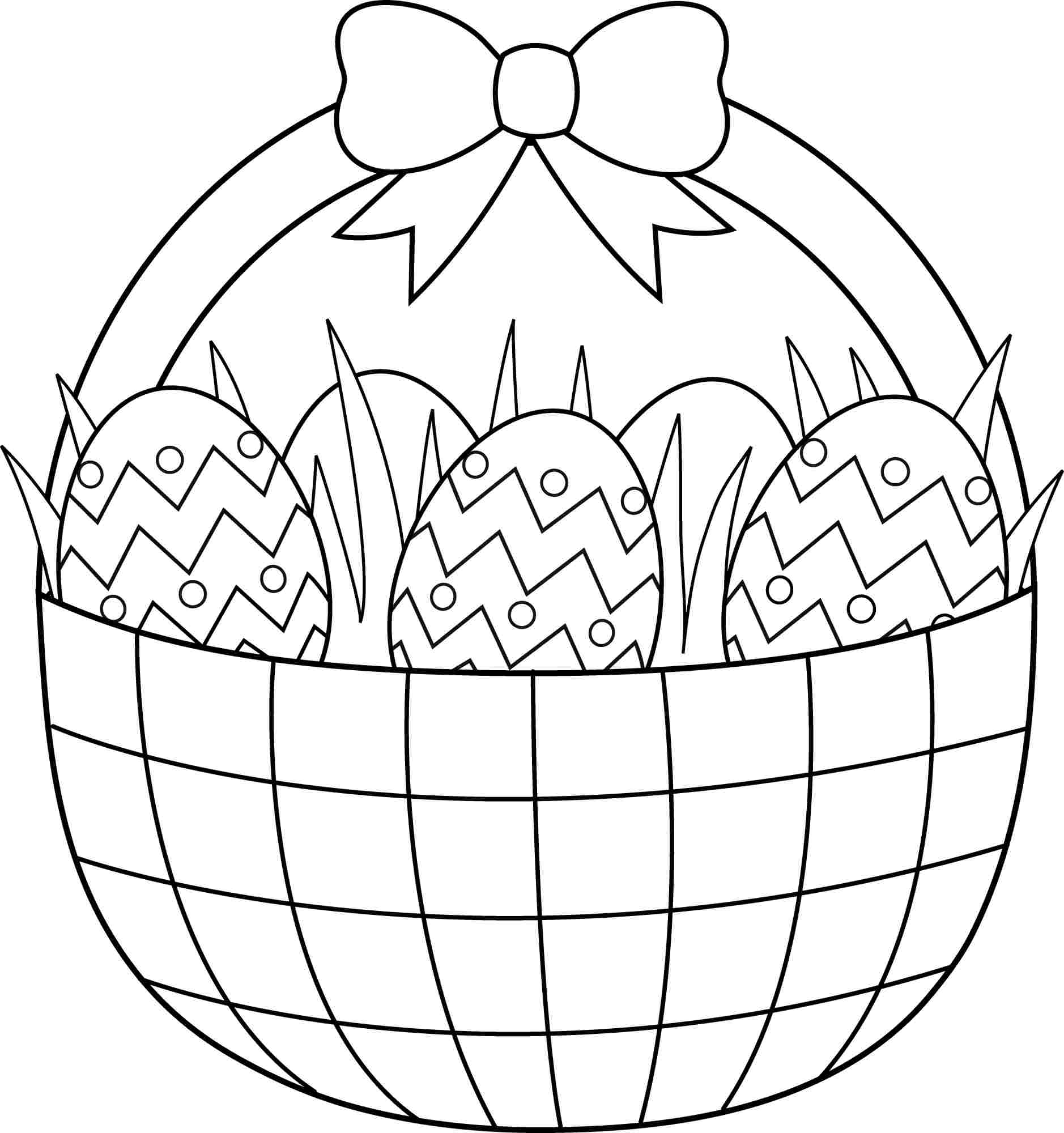 1878x2000 Easter Basket Coloring Pages Preschool To Beatiful Page Print