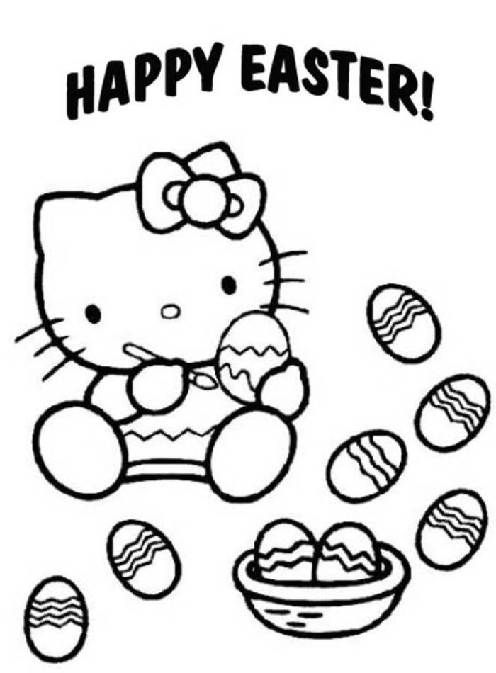 700x950 Hello Kitty Easter Coloring Pages