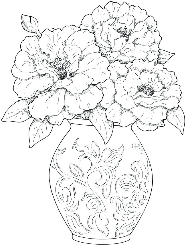 650x860 Images Of Coloring Pages Of Flowers Adult Coloring Pages Flowers 2