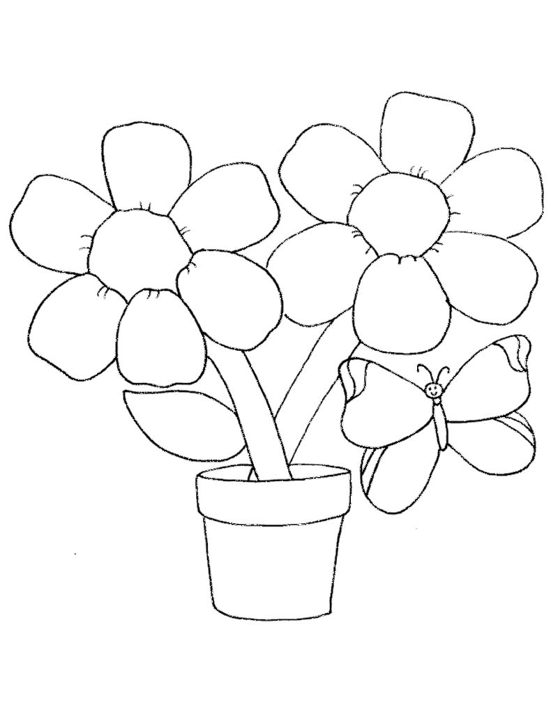 790x1018 Spring Flower Coloring Pages