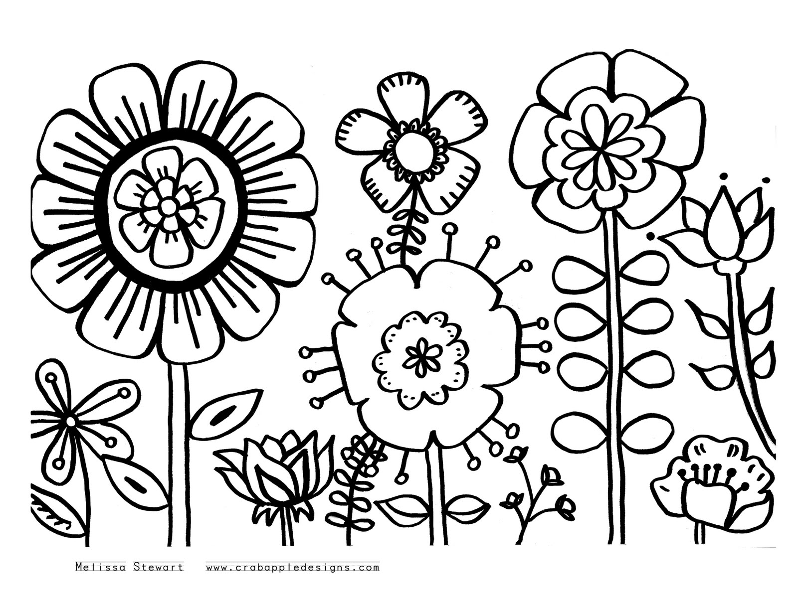 1600x1234 Beautiful Spring Coloring Page 94 For Free Colouring Pages