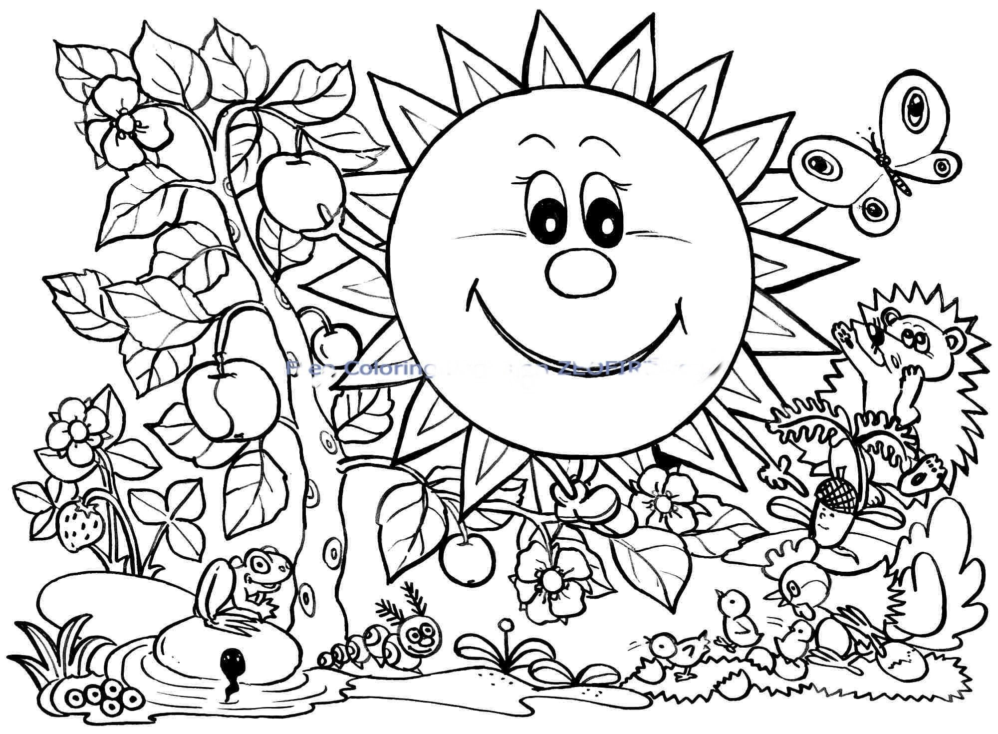 2000x1470 Printable Coloring Pages For Adults Garden @ Best 25 Spring