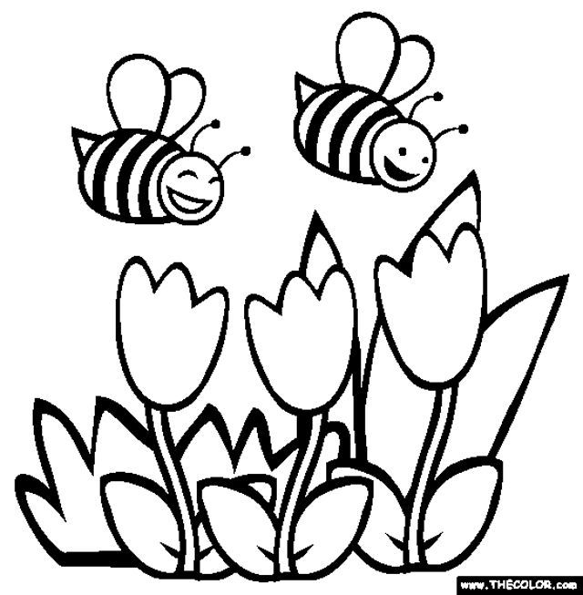 640x653 Spring Pictures Coloring Pages Spring Coloring Pages Color Bros