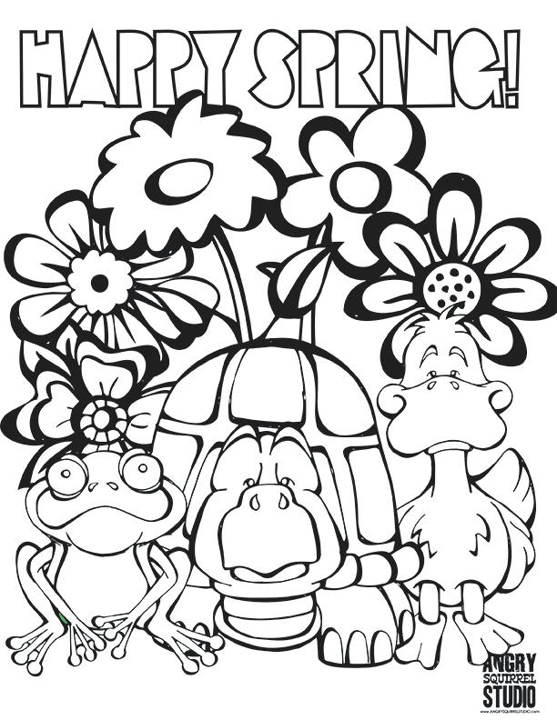 612x792 Free Spring Coloring Pages