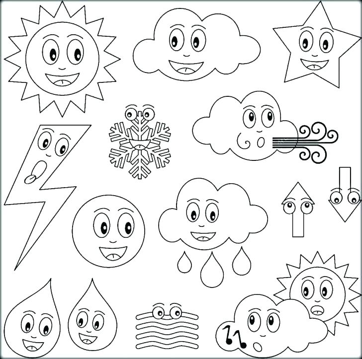 728x723 Weather Coloring Pages Spring Weather Coloring Pages Weather