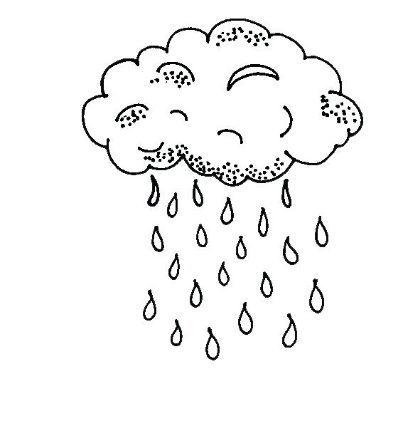 567x591 Weather Coloring Sheets Weather Coloring Pages Rainy Spring