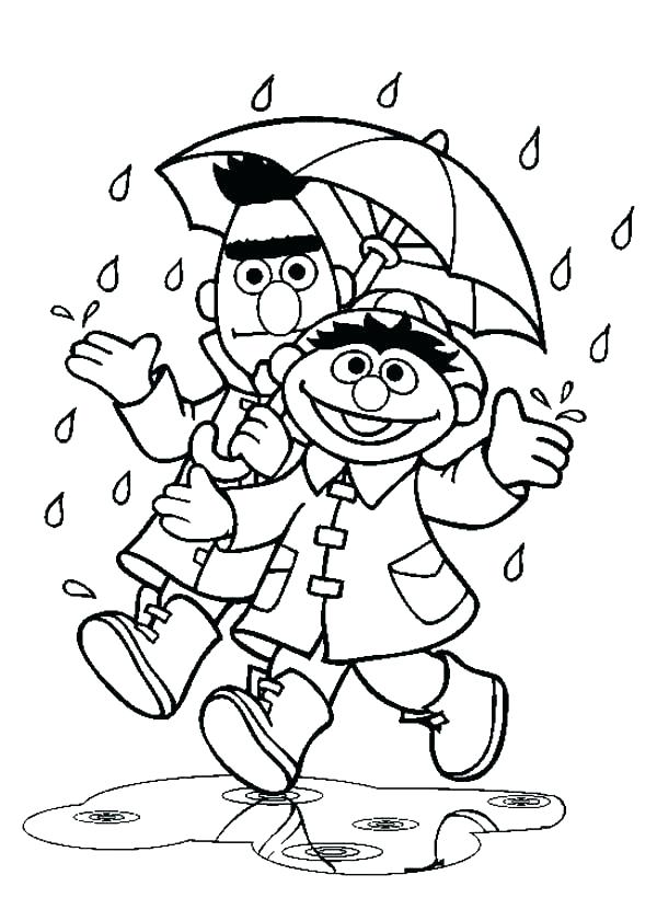 600x820 Rain Coloring Page