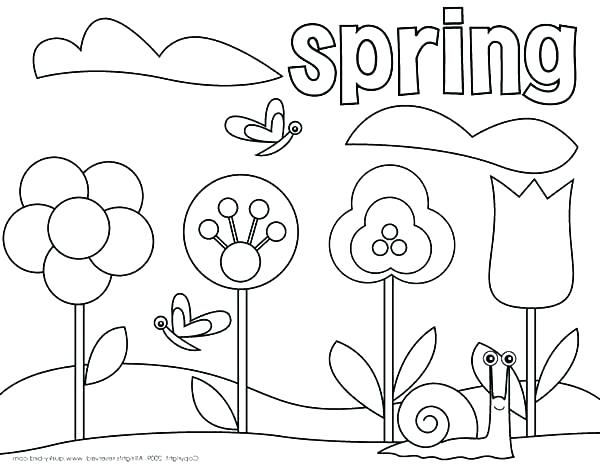 600x464 Fresh Spring Printable Coloring Pages For Coloring Spring Flowers
