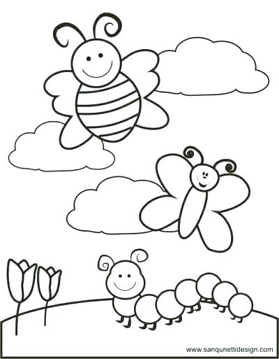 400x513 Spring Coloring Pages Minimalist Springtime Coloring Pages Kids