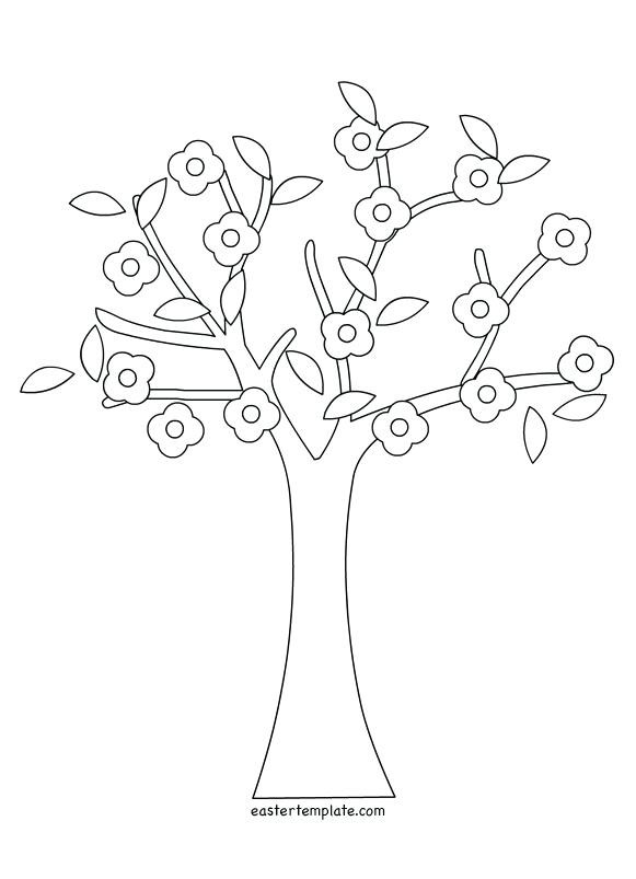 581x803 Coloring Pages Of Spring Trees Tree Printable Zoopraha Info