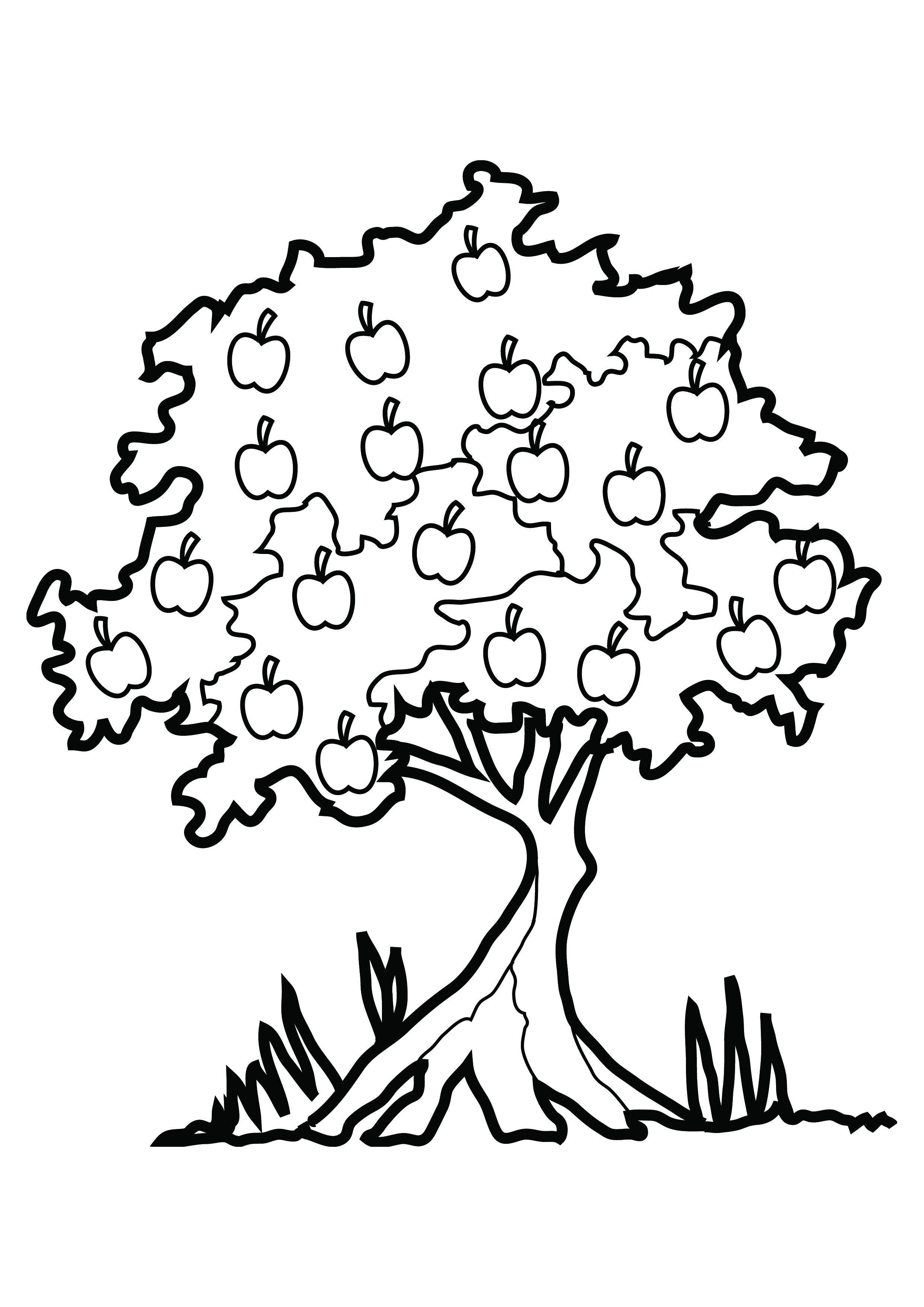 2480x3508 Spring Tree Flowers And Sun Free Coloring Page Kids Nature Best