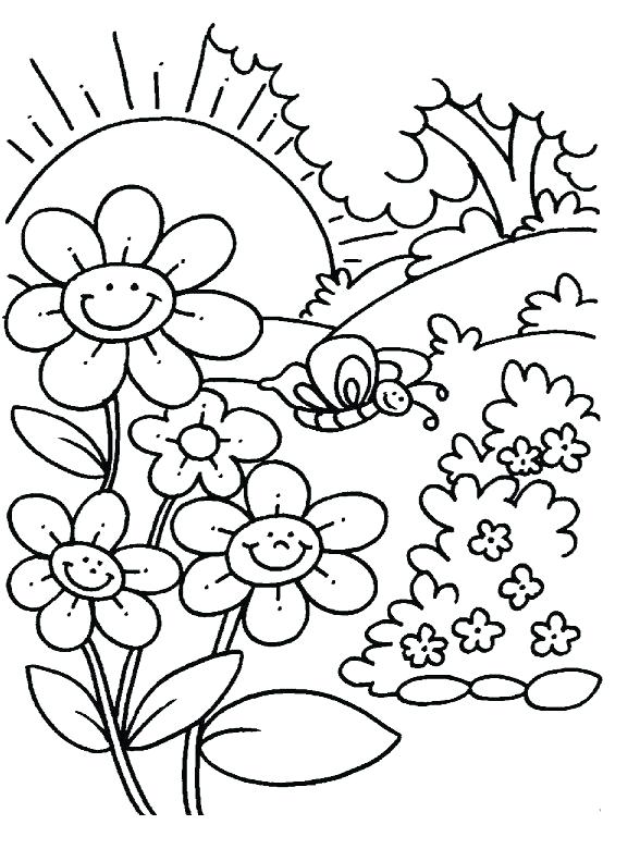 588x780 Spring Coloring Pages Free Printable Spring Coloring Pages