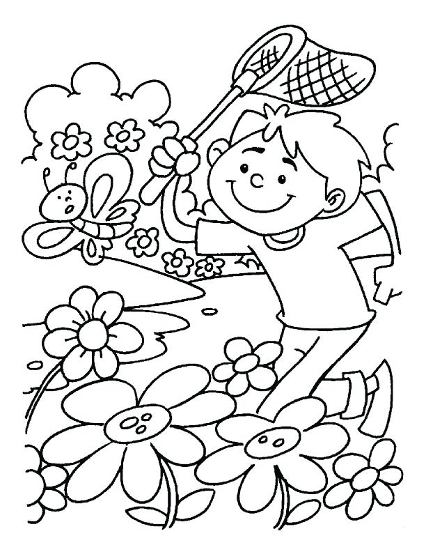 612x792 Coloring Pages Spring Detail Best Quality Printable Spring Break