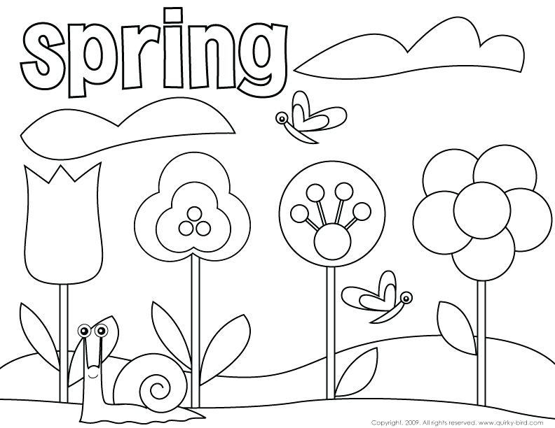 792x612 Spring Coloring Pages Free Printable