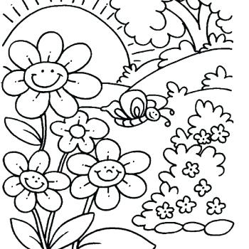 350x350 Free Printable Spring Coloring Pages