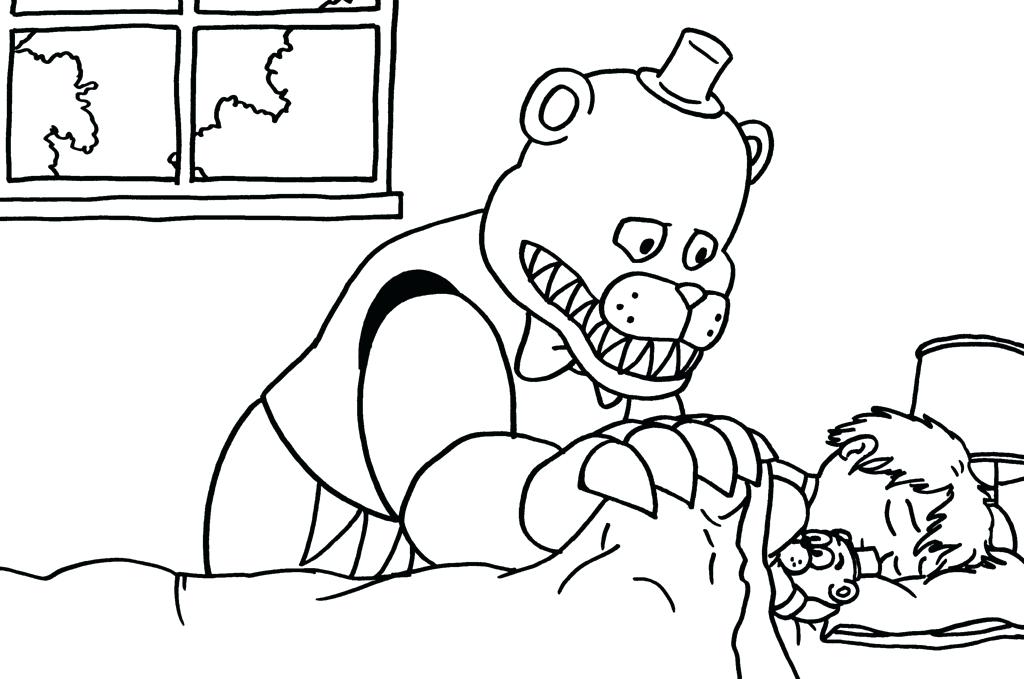 1024x679 Fnaf 3 Springtrap Coloring Pages For A H
