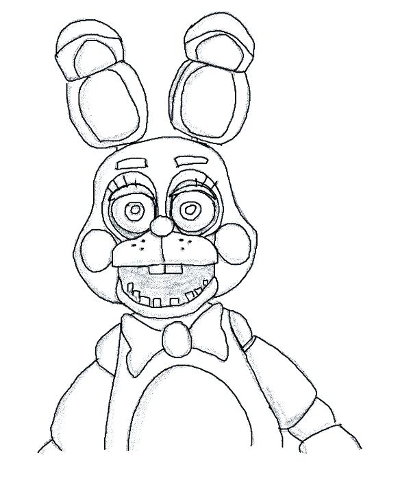 600x720 Fnaf 3 Springtrap Coloring Pages