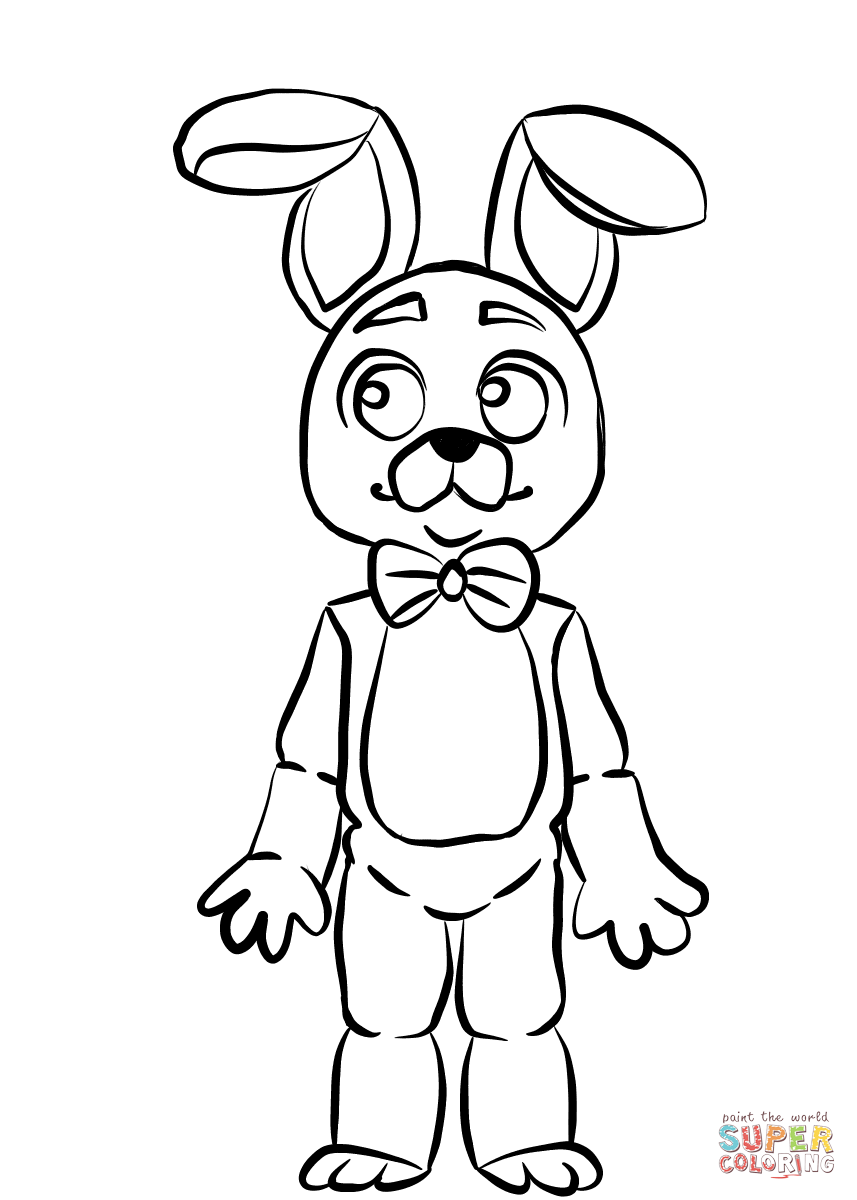 857x1200 Enjoyable Fnaf Coloring Pages Foxy All Characters Mangle Bonnie