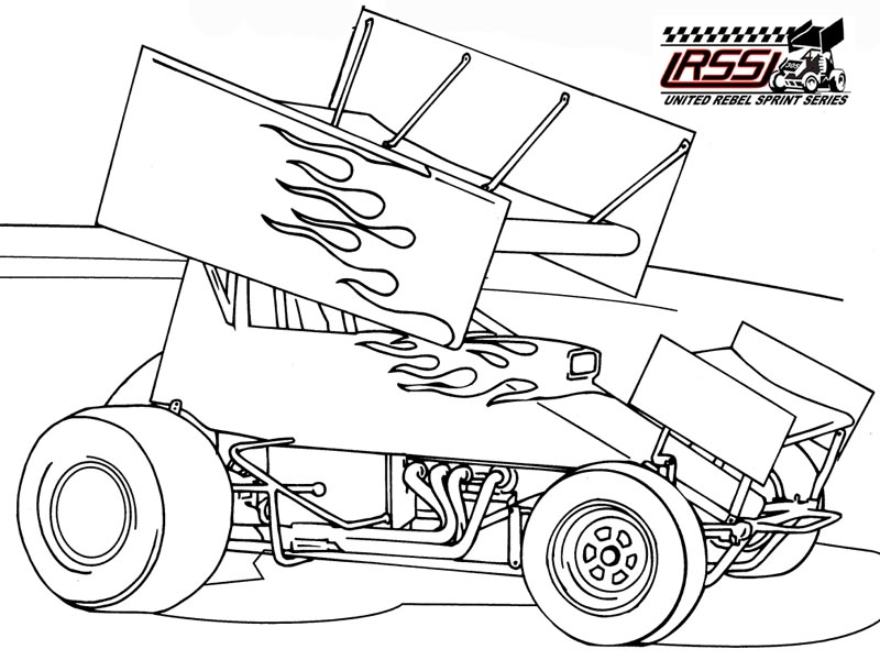 800x600 Sprint Car Coloring Pages