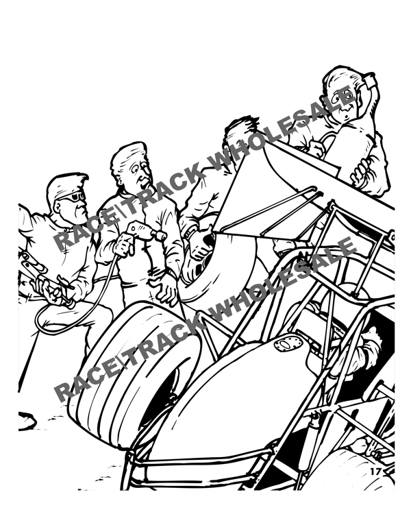 600x750 Sprint Car Lil Racer Coloring Book