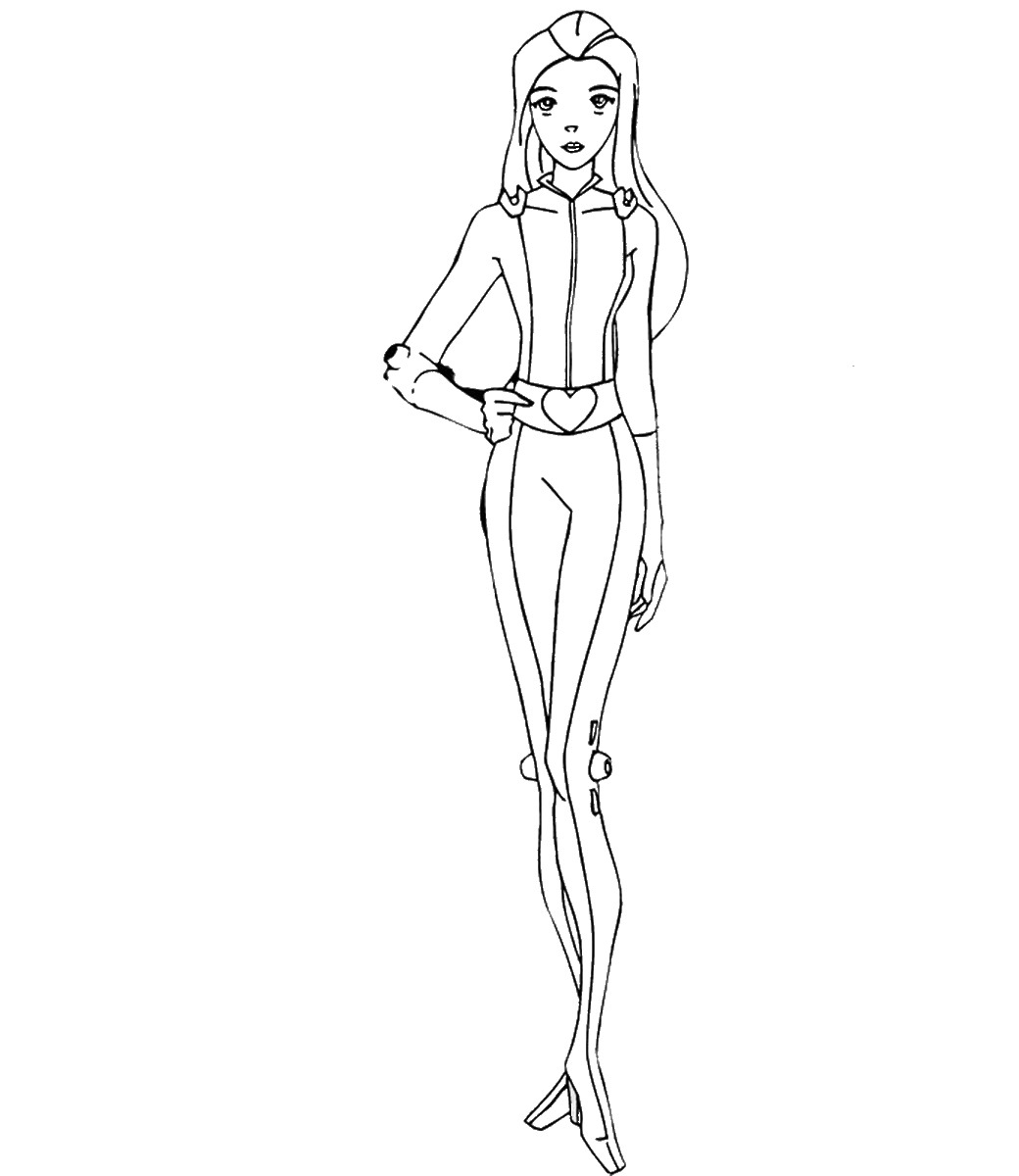 1040x1200 Totally Spies Coloring Pages