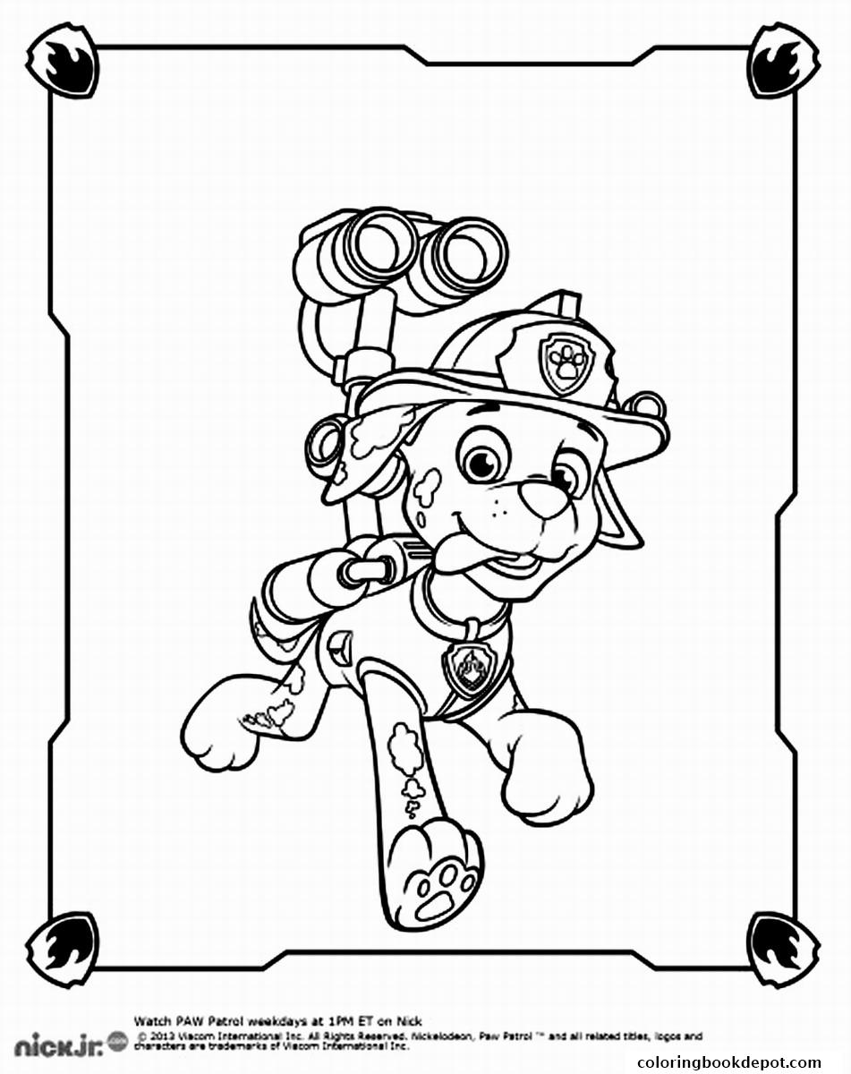 951x1200 Paw Patrol Marshall Spy Coloring Pages
