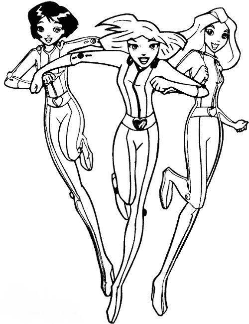 500x650 Totally Spies Coloring Pages Online Anime Totally