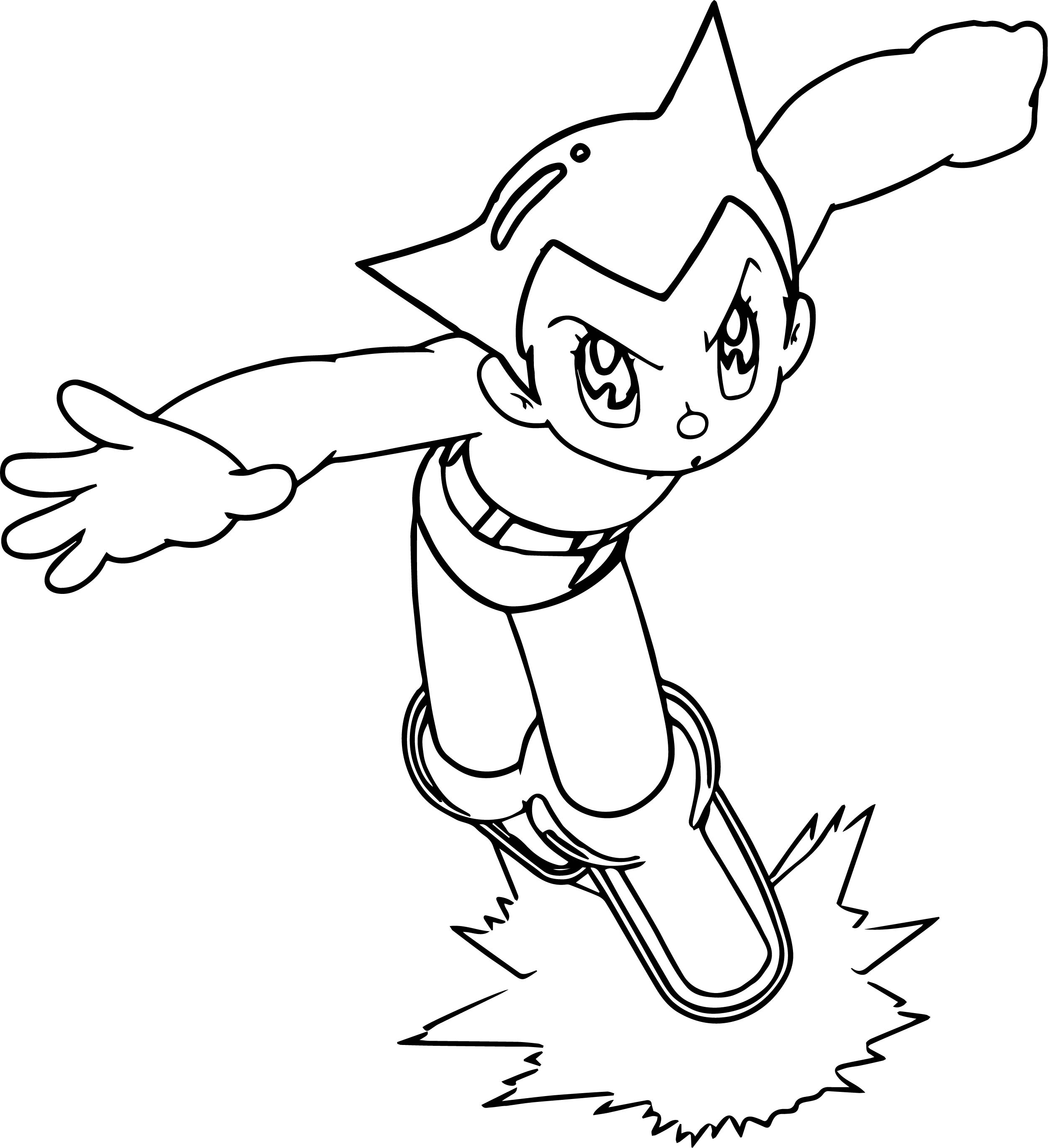 2503x2741 Astro Boy Image Coloring Page With 7
