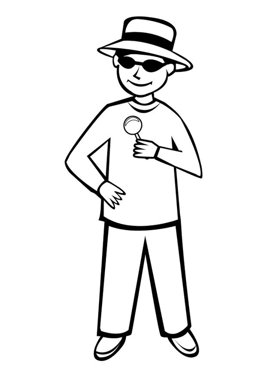 531x750 Coloring Page Spy Kid