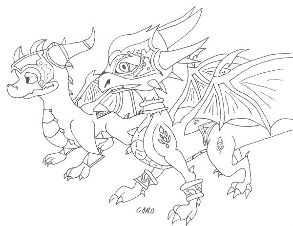 600x463 Amazing Spyro The Dragon Coloring Pages Or And In Armor By On 73