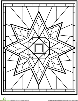 301x392 Star Mandala Worksheet