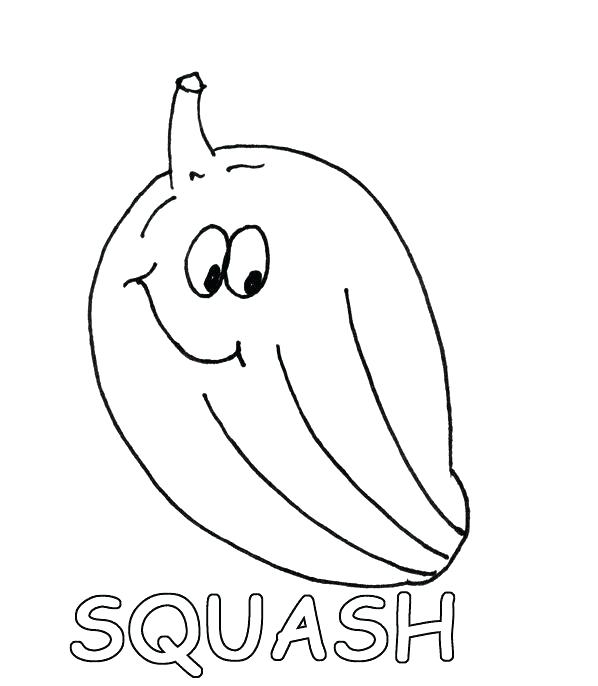 598x686 Squash Coloring Page