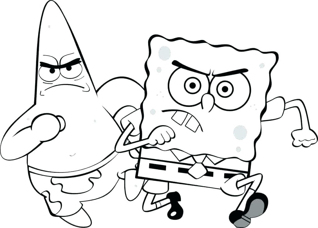 1024x736 Spongebob Patrick Squidward Coloring Pages And At Picture Of Page