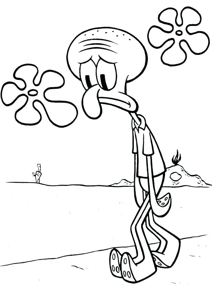 700x981 Squidward Coloring Pages