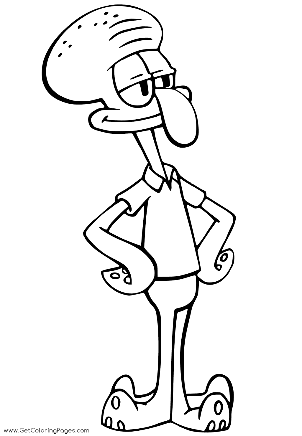 1024x1480 Free Colouring Pages Cartoon Squidward