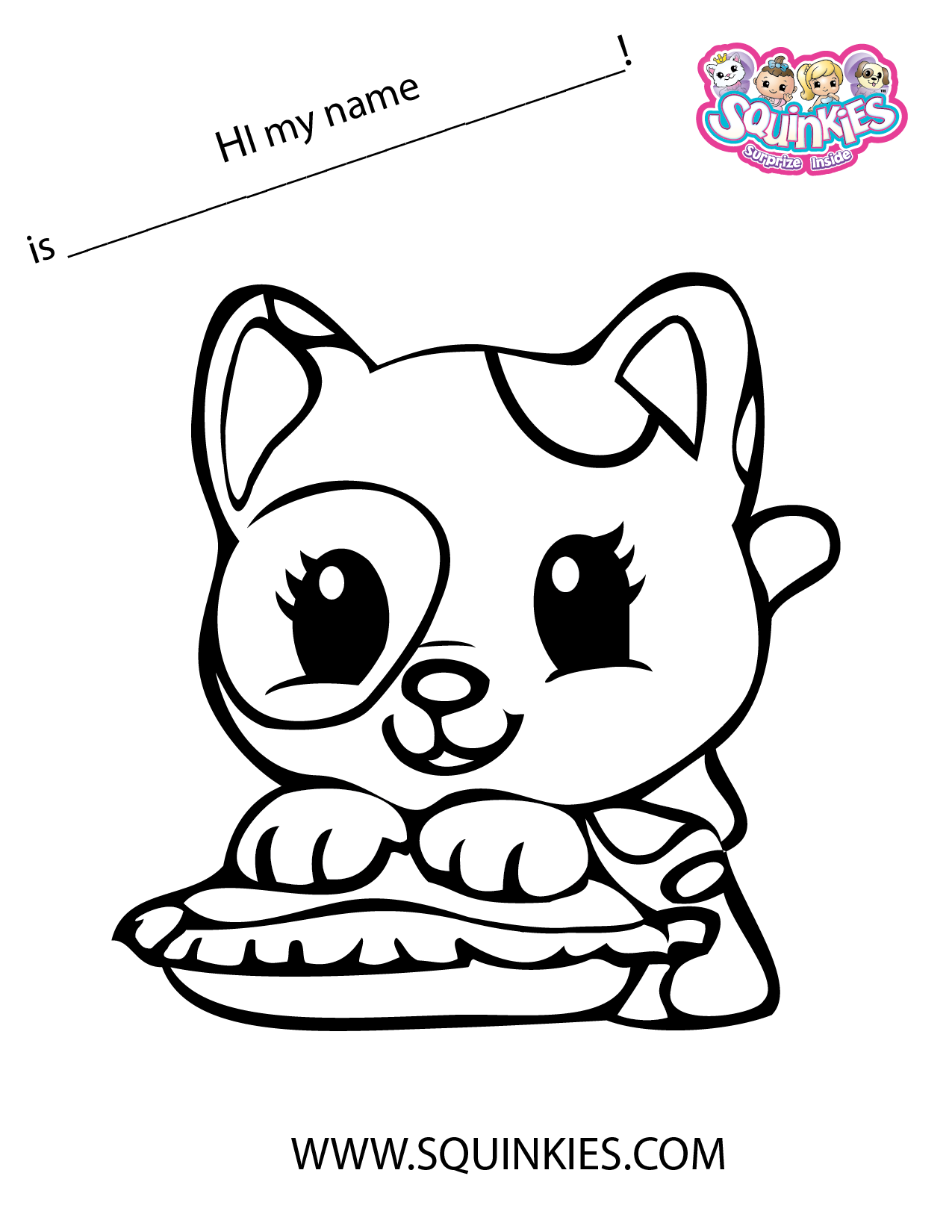 1275x1650 Squinkies Coloring Page! Squinkies Activities Free