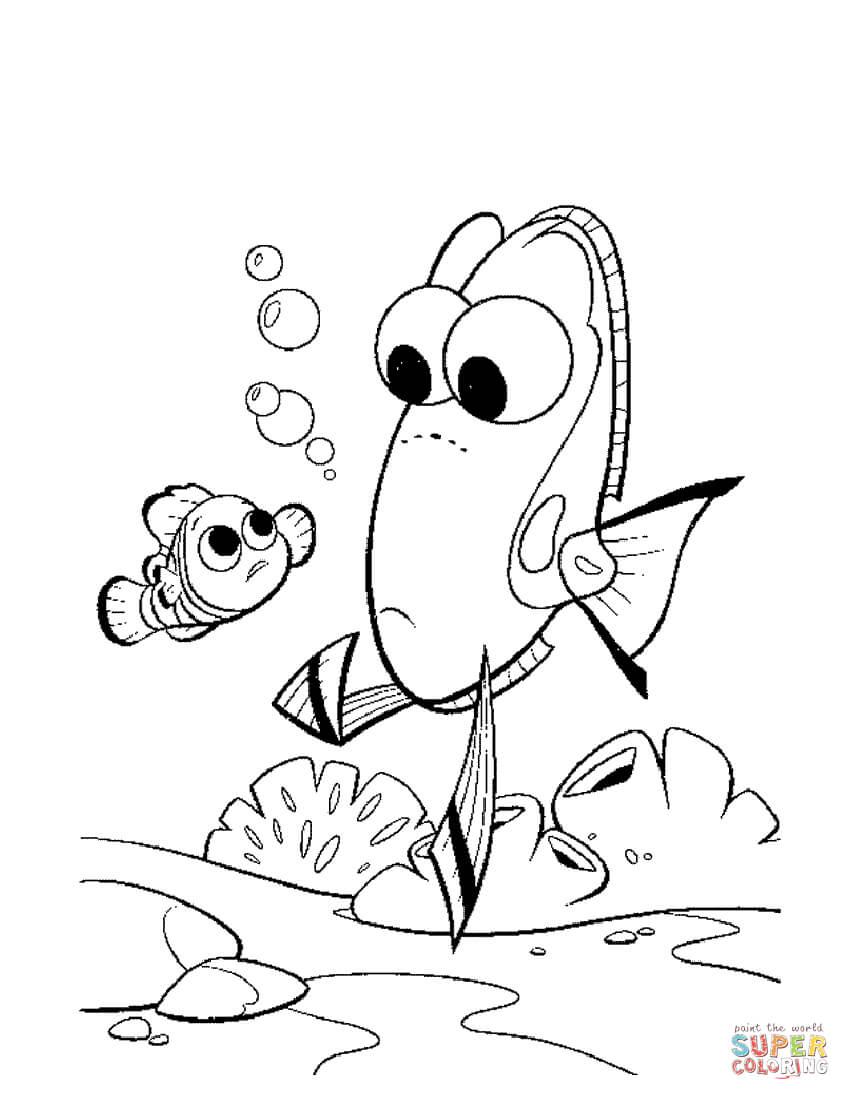 850x1100 Finding Nemo Coloring Pages Squirt Coloringstar