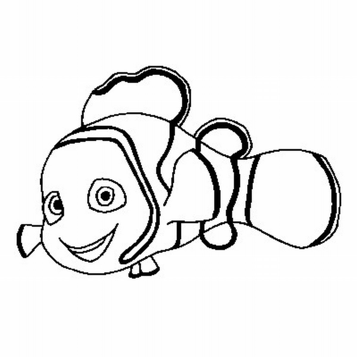 1200x1200 Finding Nemo Coloring Pages Nemo Sideways Playsational Stuff