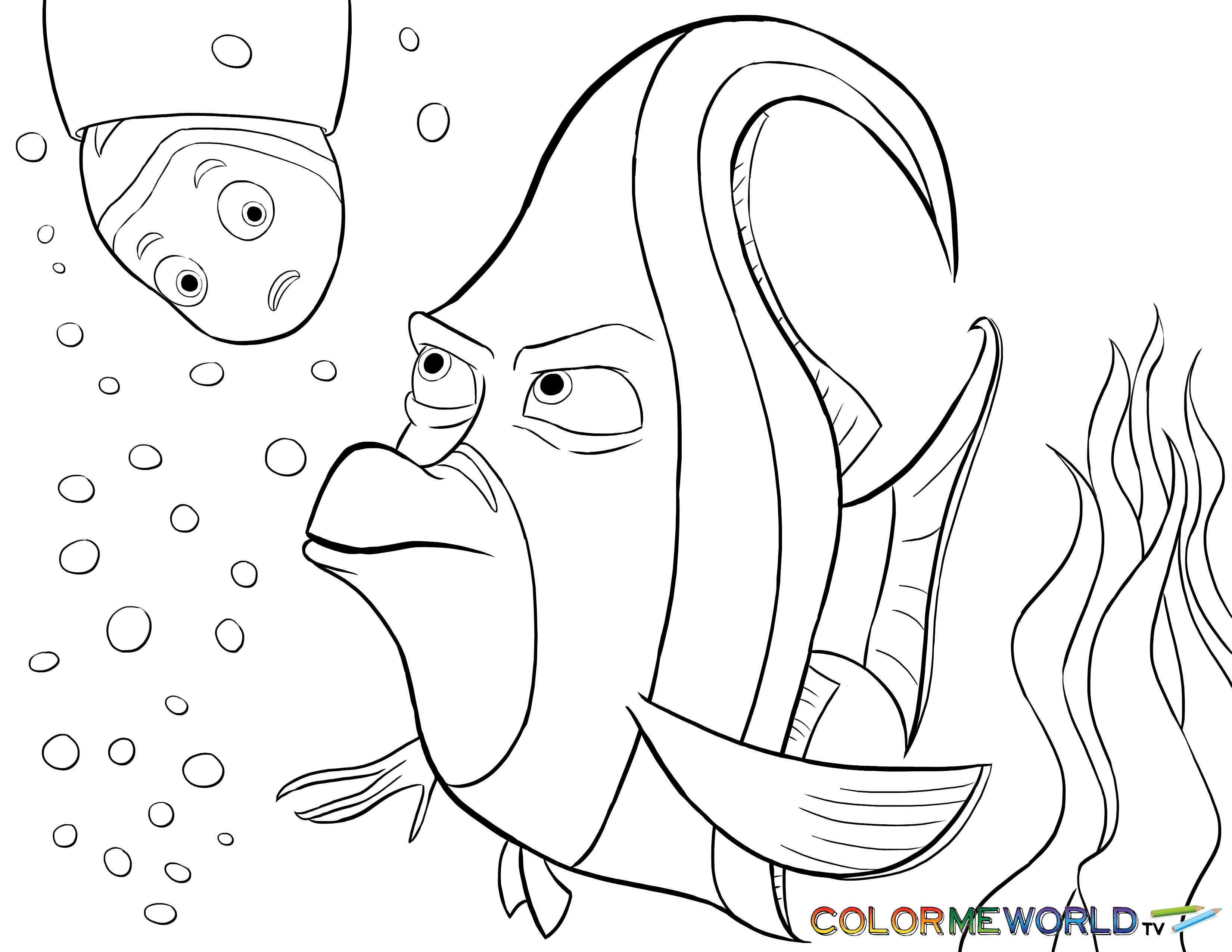 3300x2550 Finding Nemo Turtle Coloring Pages Page Image Clipart Images