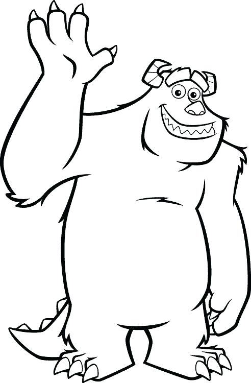 492x750 Monsters Inc Coloring Pages Stunning Monster Inc Coloring Pages