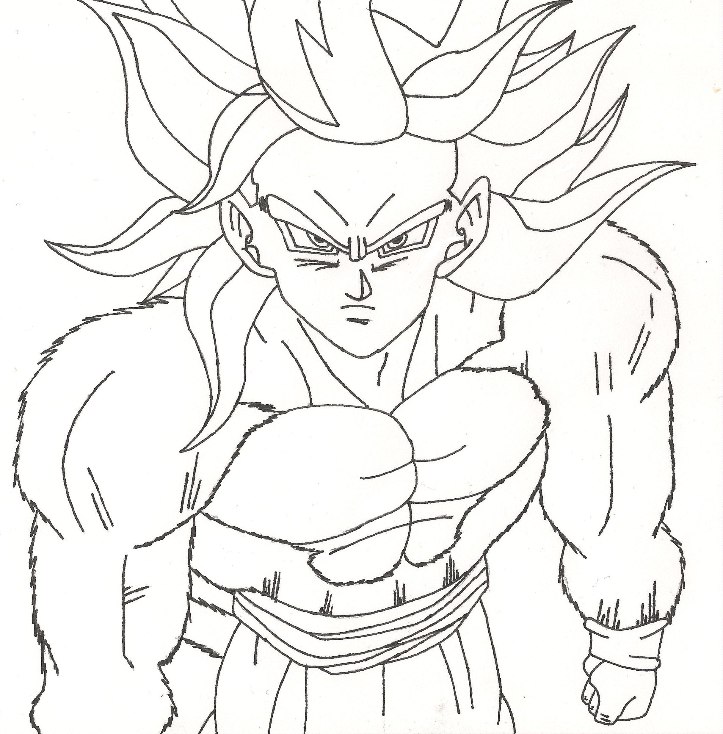 2431x2467 Goku Coloring Pages
