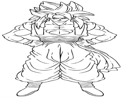 400x322 Just Goku Coloring Page Of Ssgss Best Site